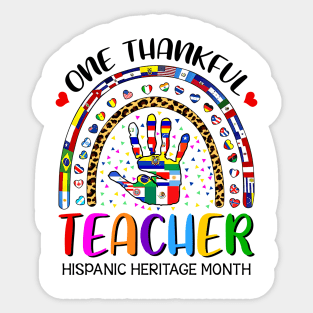 Hispanic Heritage Month One Thankful Teacher Countries Flags Sticker